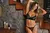 SEL2094-Conjunto de encaje con arco sin taza COLA LESS - ALMENDRA LINGERIE