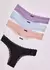 BER601-Pack de 3 Colaless de Algodón y Lycra Liso con Puntilla Elastizada