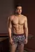 LM850-Boxer Alg.Lycra estampado - ALMENDRA LINGERIE