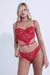SEL2091-Conjunto con arco de puntilla con less - ALMENDRA LINGERIE