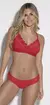 LA4178-Conjunto de algodón y lycra. Corpiño triangulo con escote de puntilla y dije personalizado. Vedetina - comprar online