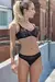 KA8166-Conjunto de puntilla y microfibra. Corpiño triangulito taza soft sin push up y cola less. (Bombacha talle unico)