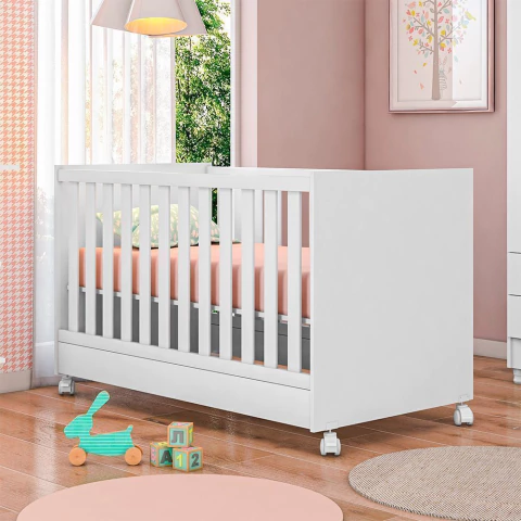 Berço Americano Mini Cama Doce Sonho c/ Rodízio (SEM COLCHÃO)