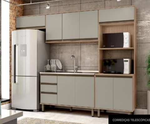 Armário de Cozinha Modulada Vicenza (SEM TAMPO)