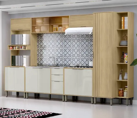 Armário de Cozinha Glória 6 Módulos (Sem Tampo) - comprar online