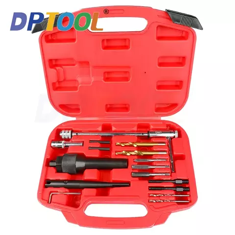 Broca Chave De Faísca Plug Gap Extractor Tool Kit, Danificado Brilho Plug Remoção, Removedor, Reparação De Rosca, 8mm, 10mm