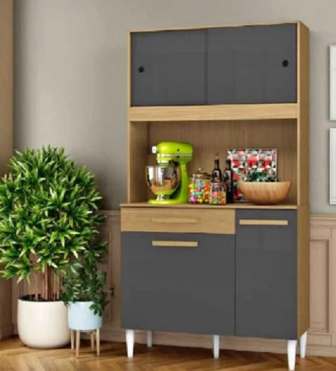 Kit Cozinha Amélia 4 Portas 1 Gaveta 91 CM