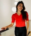Blusa Decote V Manga Princesa 1303 - comprar online