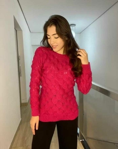Blusa Tricot Feminina Grossa Estilo Escama Elegante Manga Longa de Frio Perfeita para o Inverno - comprar online