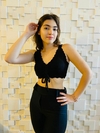 Blusa Cropped Top Cordão Tricot 410