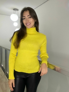Blusa Cacharrel Feminina Canelada de Tricot Gola Alta Básica Casual Segunda Pele Moda Inverno - comprar online