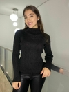 Blusa Cacharrel Feminina Canelada de Tricot Gola Alta Básica Casual Segunda Pele Moda Inverno