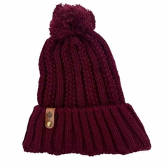 Gorro Touca Tricot Feminina Grossa Touca de Adulto com Pompom Cores Quentinha de Tricô - comprar online