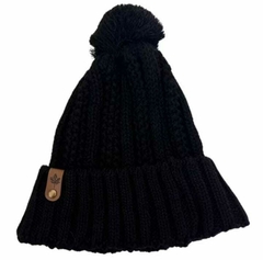 Gorro Touca Tricot Feminina Grossa Touca de Adulto com Pompom Cores Quentinha de Tricô
