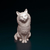 Miniatura Gato - Pintura Personalizada ou Cor única - Estátua de Cachorro Impressão 3D