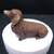 Miniatura Dachshund Pelo Longo (Salsicha) - Pintura Personalizada ou Cor única - Estátua de Cachorro Impressão 3D - Universo3d