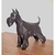 Miniatura Schnauzer Low Poly - Schnauzer Poligono Decorativo Estátua de Cachorro Impressão 3D