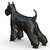 Miniatura Schnauzer Low Poly - Schnauzer Poligono Decorativo Estátua de Cachorro Impressão 3D na internet