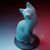 Estatueta Gato Low Poly ou Liso - Impressão 3D