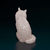 Imagem do Miniatura Gato - Pintura Personalizada ou Cor única - Estátua de Cachorro Impressão 3D