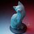Estatueta Gato Low Poly ou Liso - Impressão 3D
