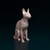 Miniatura Cornish Rex - Pintura Personalizada ou Cor única - Estátua de Cachorro Impressão 3D