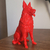 Miniatura Pastor Alemão Low Poly - Estátua de Cachorro Impressão 3D