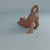 Estatueta Gato Low Poly - Impressão 3D - loja online