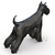 Miniatura Schnauzer Low Poly - Schnauzer Poligono Decorativo Estátua de Cachorro Impressão 3D - Universo3d