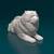 Miniatura Chow Chow - Pintura Personalizada ou Cor única - Estátua de Cachorro Impressão 3D