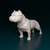 Miniatura American Bully - Pintura Personalizada ou Cor única - Estátua de Cachorro Impressão 3D