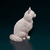 Miniatura Gato - Pintura Personalizada ou Cor única - Estátua de Cachorro Impressão 3D - Universo3d