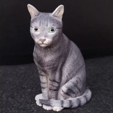 Miniatura Gato - Pintura Personalizada ou Cor única - Estátua de Cachorro Impressão 3D
