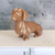 Miniatura Cachorro Salsicha (Dachshund) Low Poly - Estátua de Cachorro Decorativo Impressão 3D