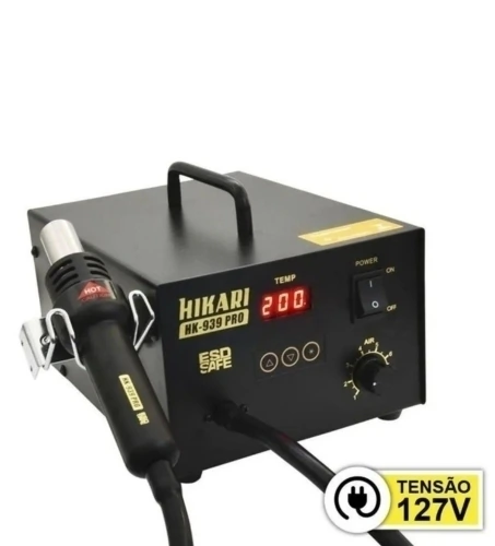 Estação Solda Ar Quente Digital Hikari HK-939 Pro 320W 480°C