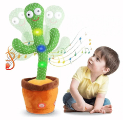 JUGUETE CACTUS BAILARIN RECARGABLE CANTA REPITE VOZ CON LUZ - Shopitarg
