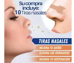 Tiras Nasales x10 Tipo Respira Mejor Anti Ronquidos - comprar online
