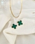 Brinco Folheado a Ouro 18K Inspired Virginia Verde Maior