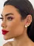 Trio de Brinco Folheado a Ouro 18k Inspiração Com Zircônia - comprar online