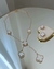 CONJUNTO GRAVATINHA INSPIRAÇÃO VG BRANCO - FOLHEADO A OURO