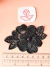 Aplique de renda - Flor preta com Pérola (2 unidades) - comprar online