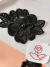 Aplique de renda - Flor preta com Pérola (2 unidades) na internet