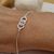 Pulsera aros entrelazados con piedra plata 925 en internet