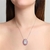 Colar Nossa Senhora em ródio branco cravejado em rosa - comprar online