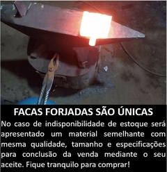 FACA FORJADA INOX 10 POLEGADAS CABO CERVO/ ROSETA C/ BAINHA - loja online