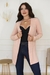 Cardigã Malha Canelada Viscose Elastano – Rosê