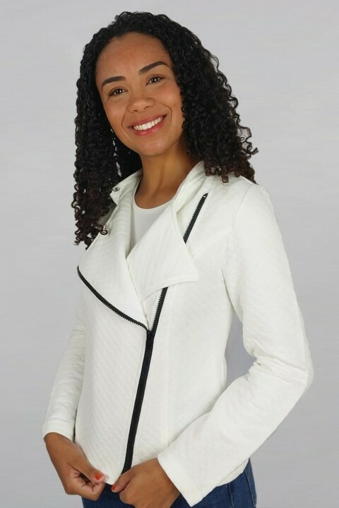 Jaqueta Perfecto Matelassê - Off White - comprar online