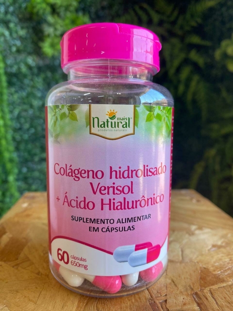COLÁGENO HIDROLISADO VERISOL + ÁCIDO HIALURÔNICO 60Cps 650Mg - MAIS NATURAL - comprar online