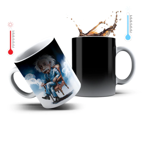 Caneca Mágica Albert Einstein "Entre Céus e Teorias"