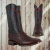 Bota Bulldog Cocodrilo Lomo Vino